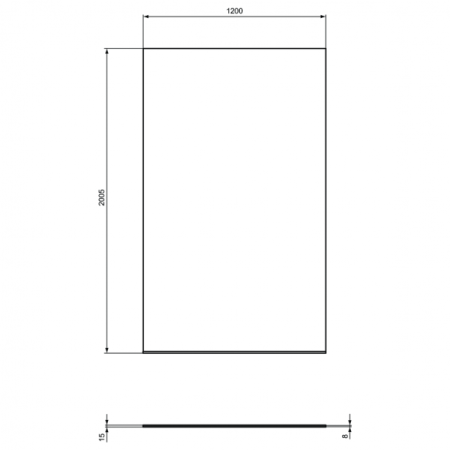 Реверсивная фиксированная панель 120 см Ideal Standard I.Life WetRoom Dual, T4876EO